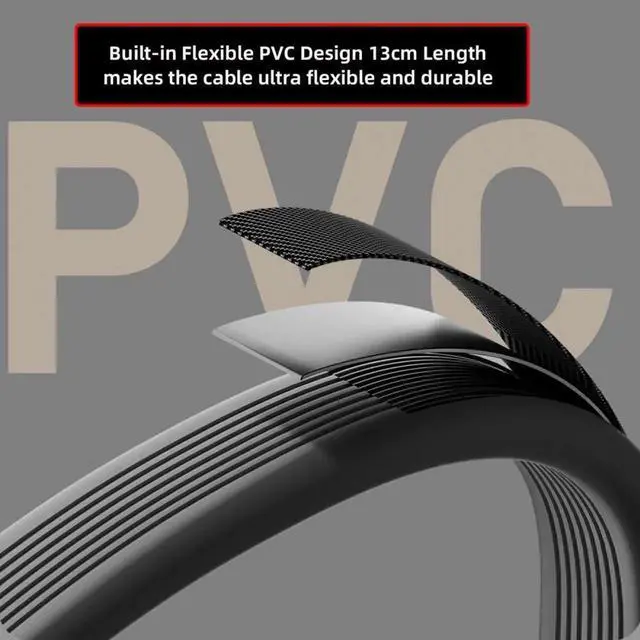 Alt view image 6 of 6 - USB5.0 80Gbps Flat Slim FPC Cable 240W 16K@30hz 8K 60Hz 5K Lanyard Strap Chain Compatible with 40Gbps USB4.0 Thunderbolt3/4/5 (White Color)