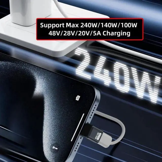 Alt view image 7 of 7 - USB5.0 80Gbps Male to Female Extension Adapter Down Up Angled with 240W 16K 8K 5K Compatible with USB4.0 Thunderbolt3/4/5