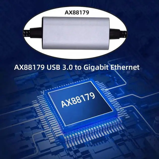 Alt view image 2 of 7 - USB-C to Ethernet Cable USB Type-C to RJ45 Male Cord Directly Connected 1000Mbps Gigabit LAN Network Compatible with Thunderbolt3