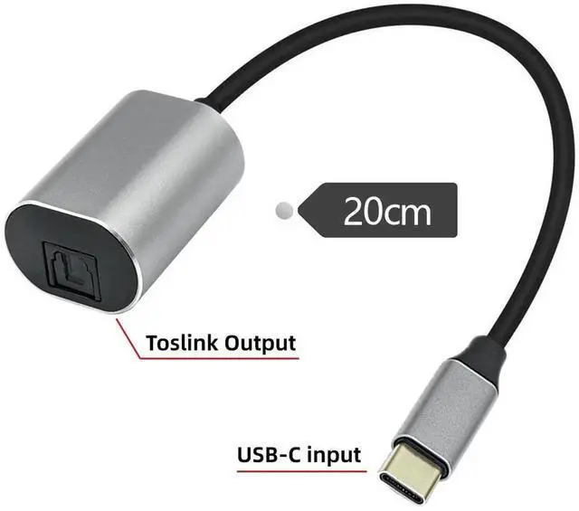 Alt view image 5 of 7 - Type-C to SPDIF Toslink Optical Audio Jack Opt USB-C Male to Digital Optical Fiber Optic Sound Interface Female Adapter Wire for Laptop Desktop