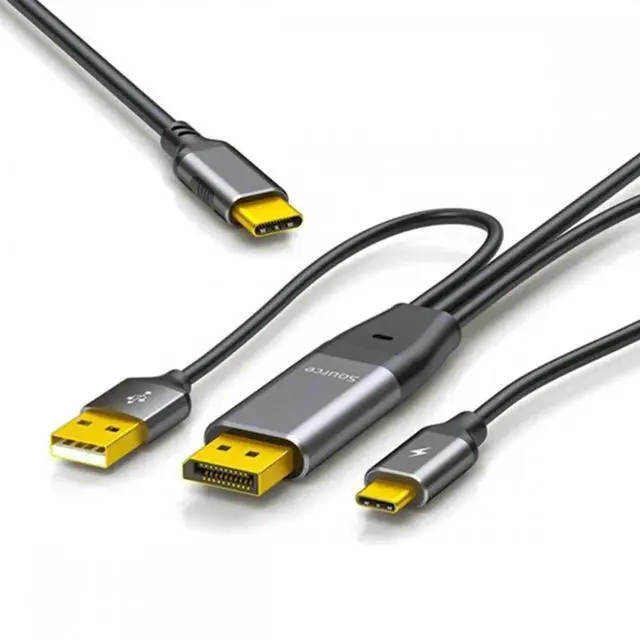 Main image of Cable Reversed Displayport Source to Type C USB-C Touch Screen Displays Male 4K HDTV Cable for Laptop Monitor 2.0m