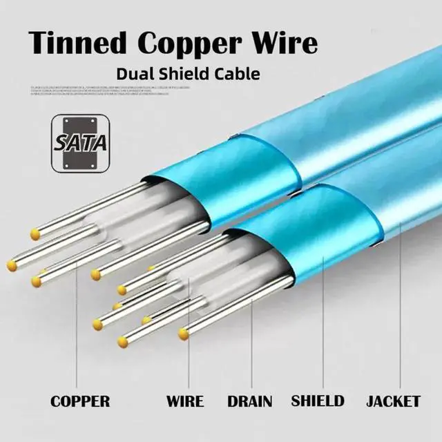 Alt view image 6 of 7 - Chenyang 4pcs/lot 90 Degree Angled Type Internal 4-SATA Host to 4SATA 7pin Target Disk 6Gbps Data Server Cable 25cm