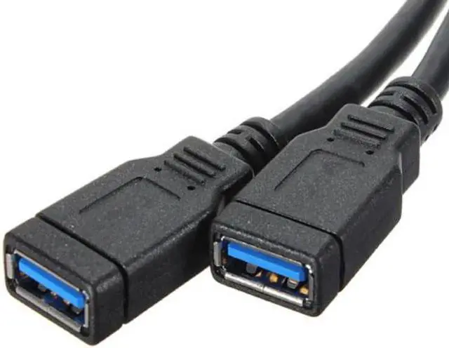 Alt view image 3 of 5 - U3-042 2 ports USB 3.0 Female to Motherboard 20pin Header cable for front panel 20cm