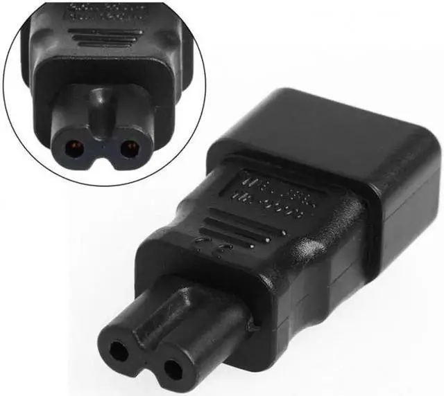 Alt view image 2 of 7 - PW-035 Standard Molded IEC 320 C14 Socket to IEC C7 Plug AC Power Adapter Set UL Approved