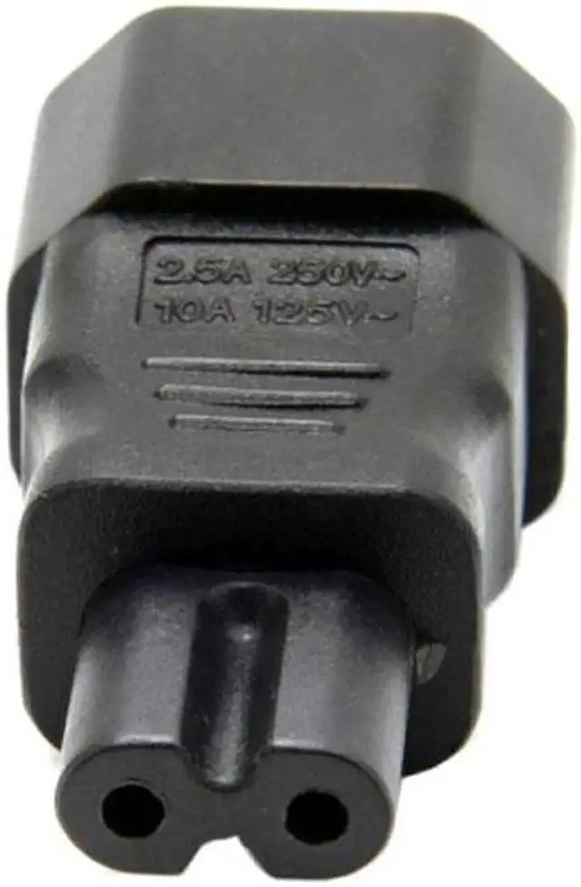Alt view image 3 of 7 - PW-035 Standard Molded IEC 320 C14 Socket to IEC C7 Plug AC Power Adapter Set UL Approved