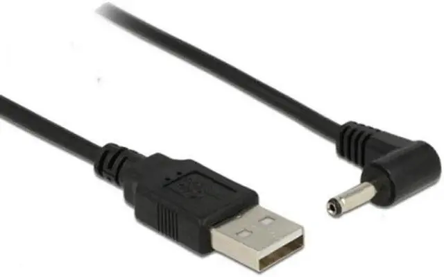 Alt view image 5 of 7 - U2-111-RI USB 2.0 Male to Right Angled 90 Degree 3.5mm 1.35mm DC power Plug Barrel 5v Cable 100cm