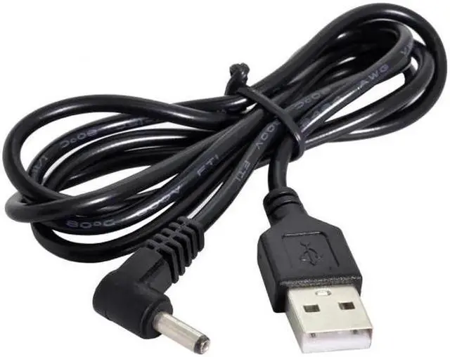 Alt view image 3 of 7 - U2-111-RI USB 2.0 Male to Right Angled 90 Degree 3.5mm 1.35mm DC power Plug Barrel 5v Cable 100cm