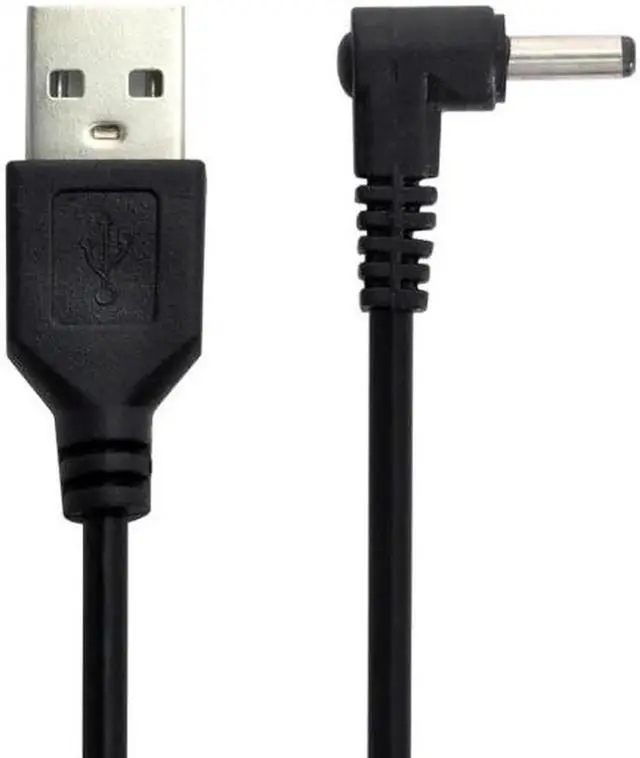 Main image of U2-111-RI USB 2.0 Male to Right Angled 90 Degree 3.5mm 1.35mm DC power Plug Barrel 5v Cable 100cm