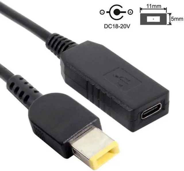 Alt view image 6 of 7 - UC-100-1145MM USB 3.1 Type C USB-C to Rectangle 11.0*4.5mm Power Plug PD Emulator Trigger Charge Cable for ThinkPad X1 Carbon
