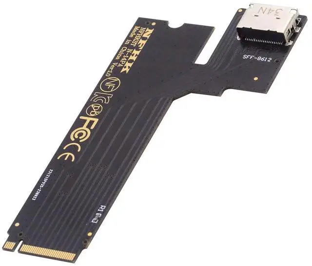 Alt view image 4 of 7 - PCI-E 4.0 M.2 M-key to Oculink SFF-8612 SFF-8611 Host Adapter for 2022 2023 ThinkBook 14+ External Graphics Card & SSD