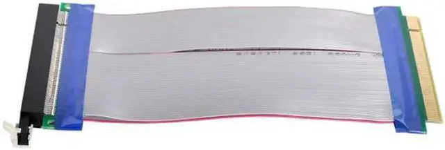 Alt view image 2 of 7 - EP-075 PCI-E Express 16X to 16x Male to Female Riser Extender Card Ribbon Cable 20cm