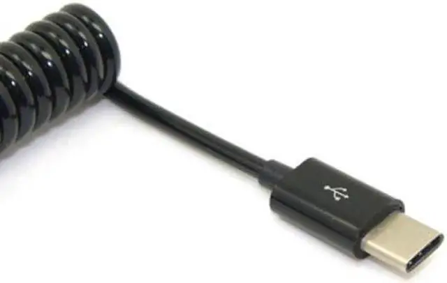 Alt view image 3 of 6 - UC-078-BK-1.0M Stretch USB-C 3.1 Type C Male to Standard USB 2.0 A Male Data Cable for TabletMobile Phone