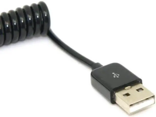 Alt view image 5 of 6 - UC-078-BK-1.0M Stretch USB-C 3.1 Type C Male to Standard USB 2.0 A Male Data Cable for TabletMobile Phone