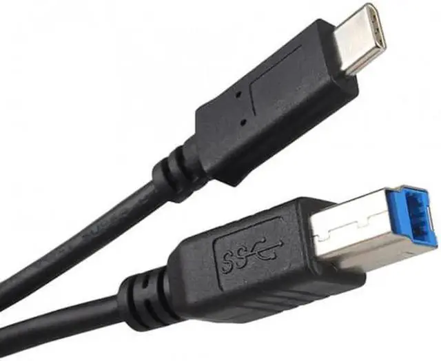 Alt view image 3 of 7 - UC-115-BK USB-C USB 3.1 Type C Male Connector to USB Standard B Male Data Cable for MacLaptop Black