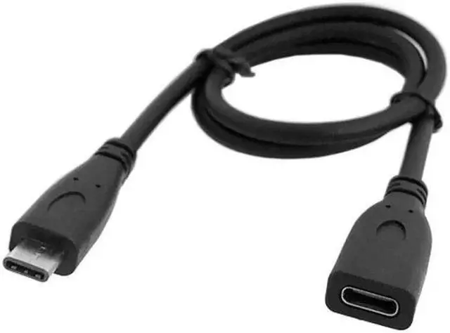 Alt view image 5 of 6 - UC-218-BK-0.6M USB-C USB 3.1 Type C Male to Female Extension Data Cable for Macbook Tablet Mobile Phone 60cm