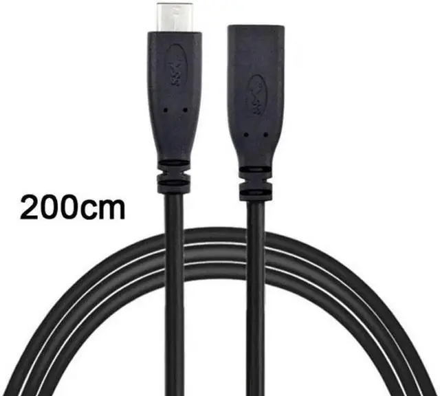 Main image of UC-218-BK-2.0M USB-C USB 3.1 Type C Male to Female Extension Data Cable for LaptopMacbook Tablet Mobile Phone 2m