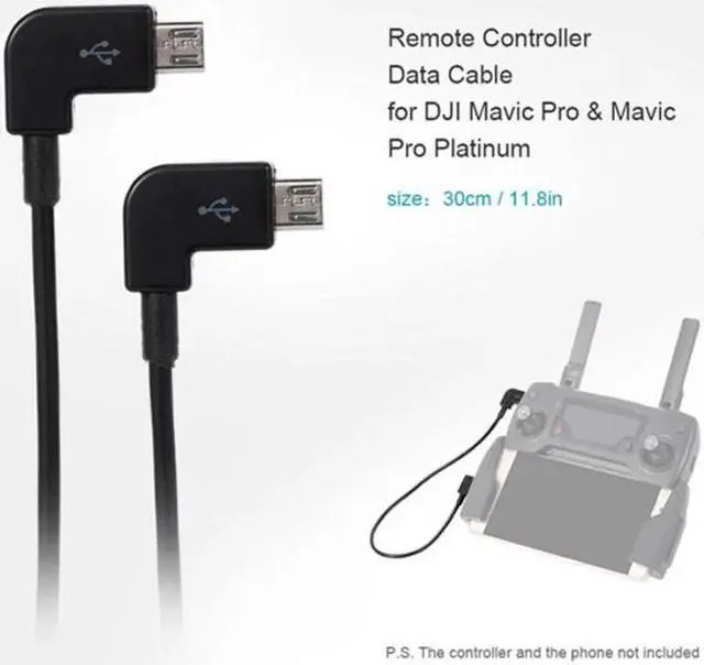 Alt view image 2 of 7 - U2-033 Remote Controller Data Cable Micro USB 2.0 to Micro USB for DJI Mavic Pro Platinum Mavic Pro RC Accessories