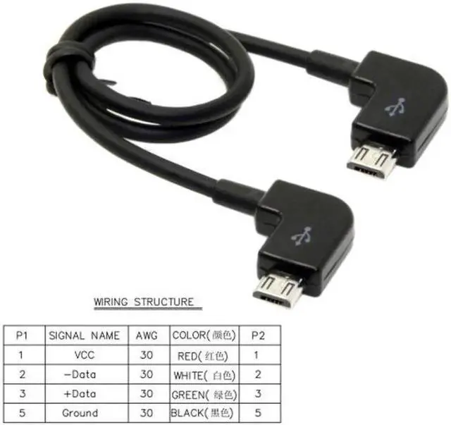 Alt view image 4 of 7 - U2-033 Remote Controller Data Cable Micro USB 2.0 to Micro USB for DJI Mavic Pro Platinum Mavic Pro RC Accessories