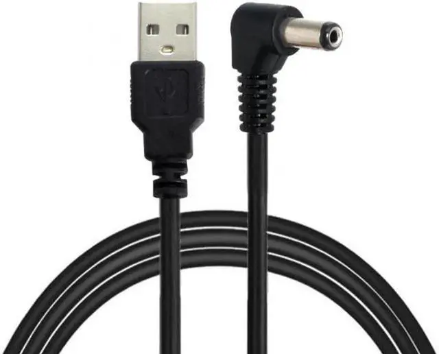 Main image of U2-184-RI USB 2.0 A Type Male to Right Angled 90 Degree 5.5 x 2.1mm DC 5V Power Plug Barrel Connector Charge Cable