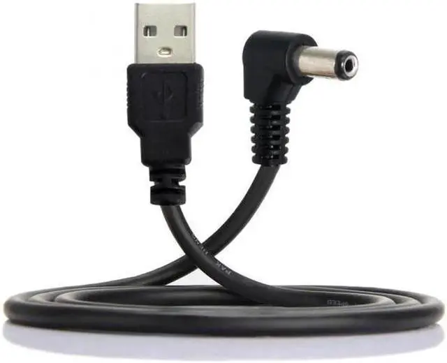 Alt view image 5 of 7 - U2-184-RI USB 2.0 A Type Male to Right Angled 90 Degree 5.5 x 2.1mm DC 5V Power Plug Barrel Connector Charge Cable