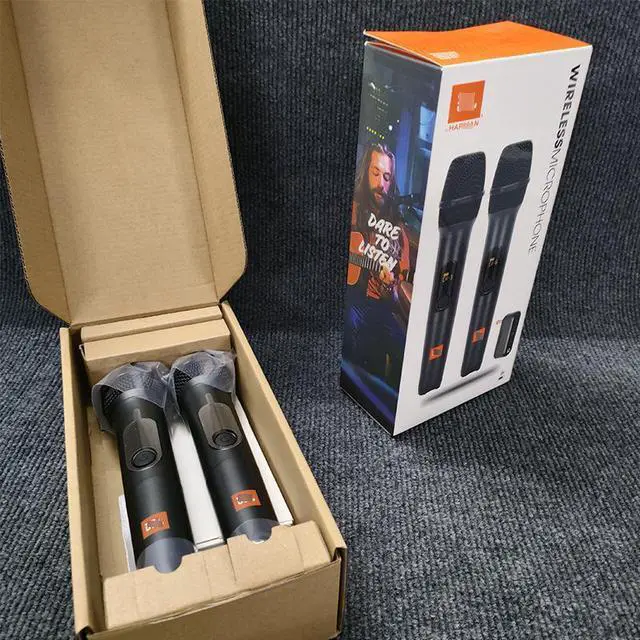 Alt view image 5 of 5 - trade wireless microphone WIRELESSMICAM MICROPHONE for singing with two microphones connected UHF microphone