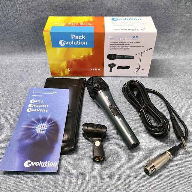 Alt view image 2 of 5 - Wired dynamic microphone e845s for home use,KTv, stage performances, wedding ceremonies, and speech use.