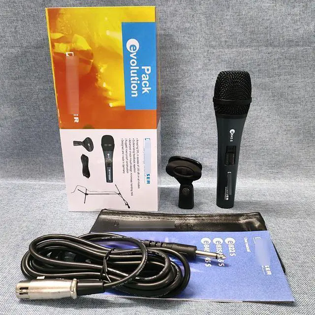 Main image of Wired dynamic microphone e845s for home use,KTv, stage performances, wedding ceremonies, and speech use.