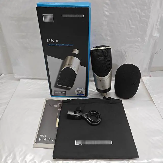 Main image of MK4 wired condenser microphone with large diaphragm audio recording sound card singinghostsinging live streamingmicrophone