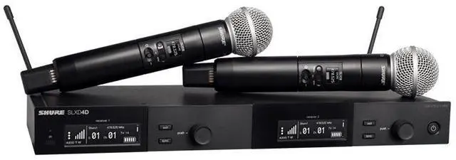 Alt view image 2 of 5 - SLXD24D dual-microphone with wireless function SM58 stage performance Beta58A handheld microphone