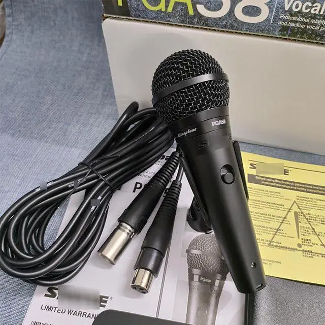 Alt view image 4 of 5 - PGA58 XLR wired microphone, stage performance, singing, speaking, handheld moving-coil microphone