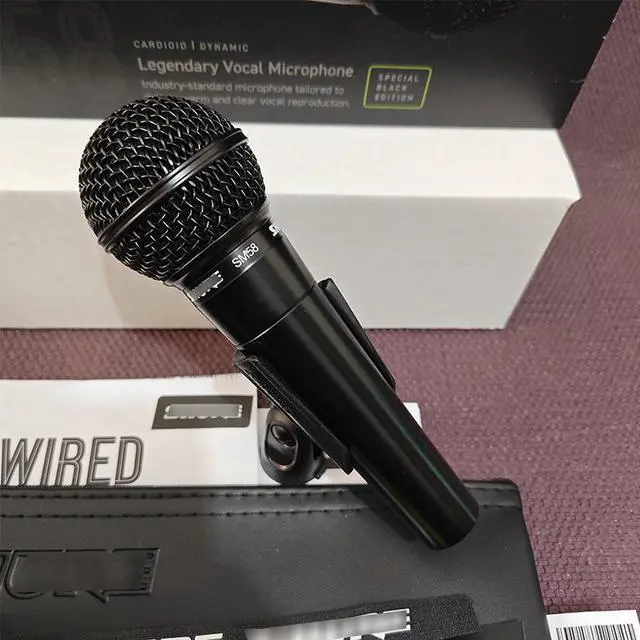 Alt view image 5 of 5 - SM58 Black Warrior Colector's Edition wired dynamic microphone- karaoke stage performance recording microphone