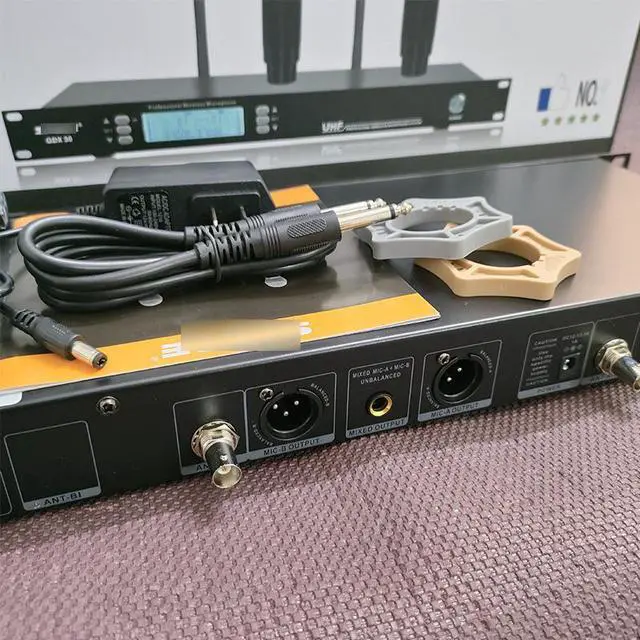 Alt view image 5 of 5 - One-to-two wireless microphone GDX30 for home use,KTv singing stage pefomance, weddingevent, supportingmicrophone