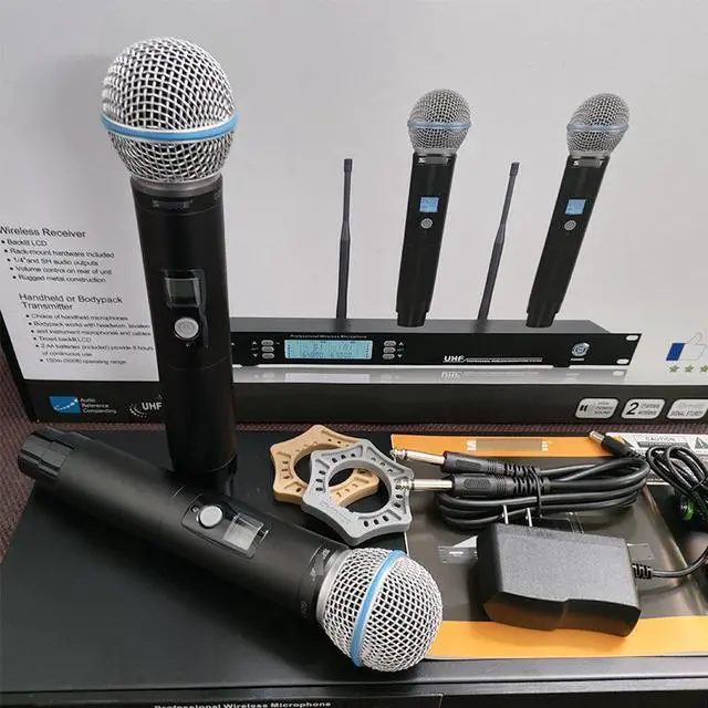 Alt view image 4 of 5 - One-to-two wireless microphone GDX30 for home use,KTv singing stage pefomance, weddingevent, supportingmicrophone