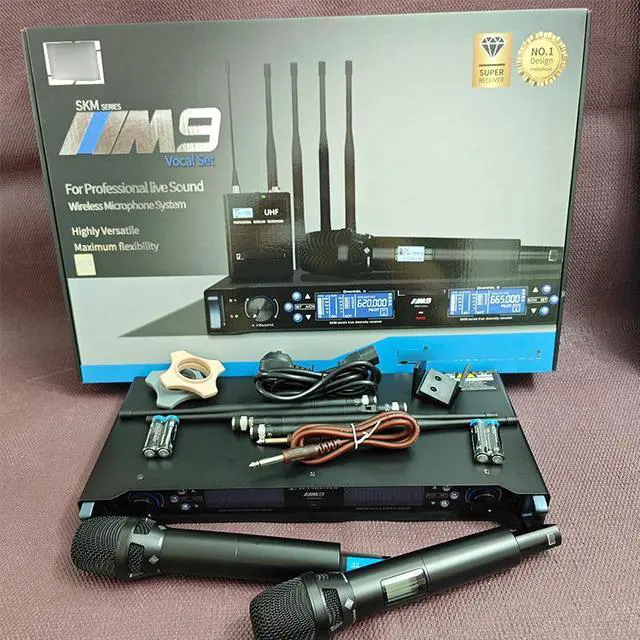 Alt view image 3 of 5 - SKM9 wireless microphone- one unit can serve two users, true diersityforstage performances, singing, weddingceremonies,andhosting.Microphone