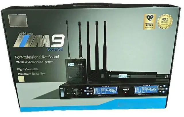 Alt view image 2 of 5 - SKM9 wireless microphone- one unit can serve two users, true diersityforstage performances, singing, weddingceremonies,andhosting.Microphone