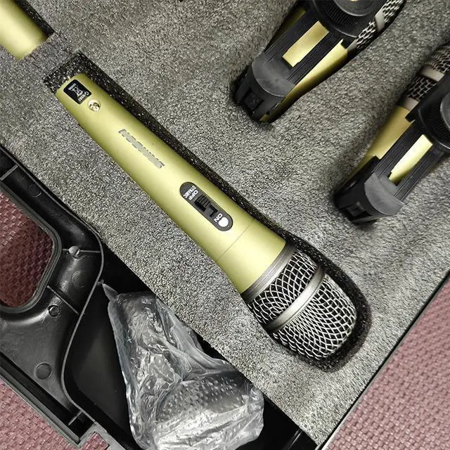 Alt view image 5 of 5 - wired dynamic diaphragm microphone set Dynamic Drum Mic System drum microphone musical instrument microphone