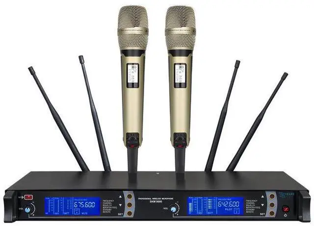 Main image of 75th anniversary SMK9000 wireless microphone75 YEARs stage performance singing one microphone fortwo speakers Champagne color