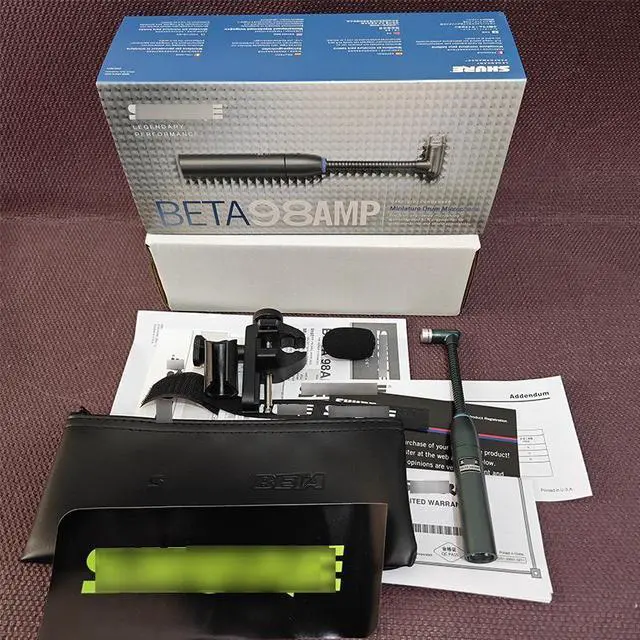 Main image of Beta 98AMP wired condenser microphone fordrum use forpercusion instrumentsound pickup and performance forexport use microphone