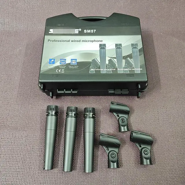 Main image of SM57LCwired microphone with professional dynamicdiaphragm microphone for instrument and drum sound pickup, portable case set