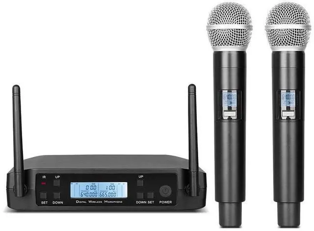Main image of GLXD4dua-microphone wireless device for home karaoke,professionalKTv, expor-oniented UHf adjustable-frequency microphone, section U