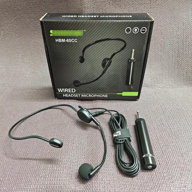 Alt view image 3 of 5 - HBM-60cc Headset Microphone Beehive Amplifier Earphone Teacher Tour Guide Special Wired Microphone