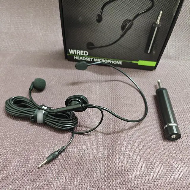 Alt view image 5 of 5 - HBM-60cc Headset Microphone Beehive Amplifier Earphone Teacher Tour Guide Special Wired Microphone