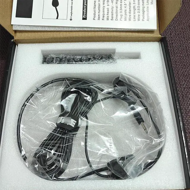 Alt view image 2 of 5 - HBM-60cc Headset Microphone Beehive Amplifier Earphone Teacher Tour Guide Special Wired Microphone