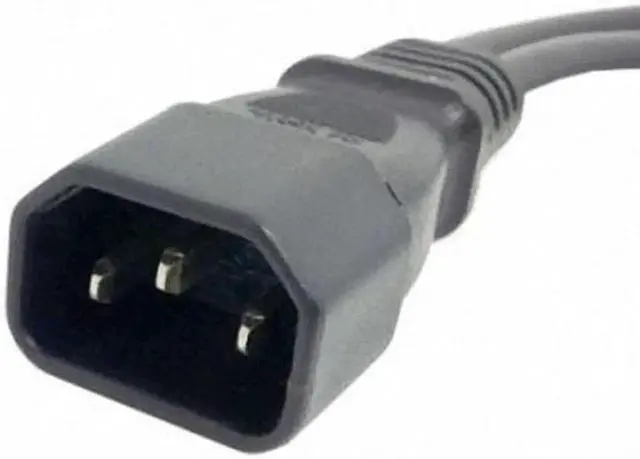 Alt view image 6 of 7 - PW-037 Single C14 to Dual C13 5-13R Short Power Y Type Splitter Adapter Cable Cord