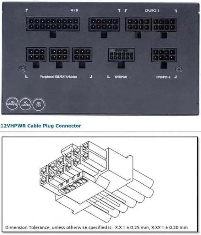 Alt view image 5 of 7 - PW-013 12VHPWR ATX3.0 PCI-E 5.0 Power Modular Cable 16Pin to 16Pin for 3080 3090TI PSU 12+4Pin Graphics Card