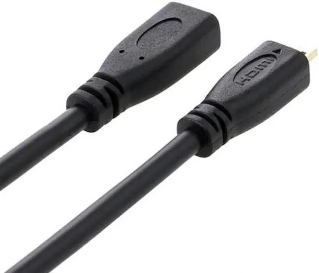 Alt view image 5 of 7 - HD-089 HDMI 1.4 D Type Micro HDMI Male to Micro HDMI Female M/F Extension Cable 30cm