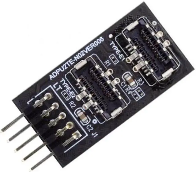 Alt view image 6 of 7 - UC-022 Dual USB 3.1 Front Panel Socket Key-A Type-E to USB 2.0 9Pin 10Pin Mainboard Header Male Cable Extension Adapter