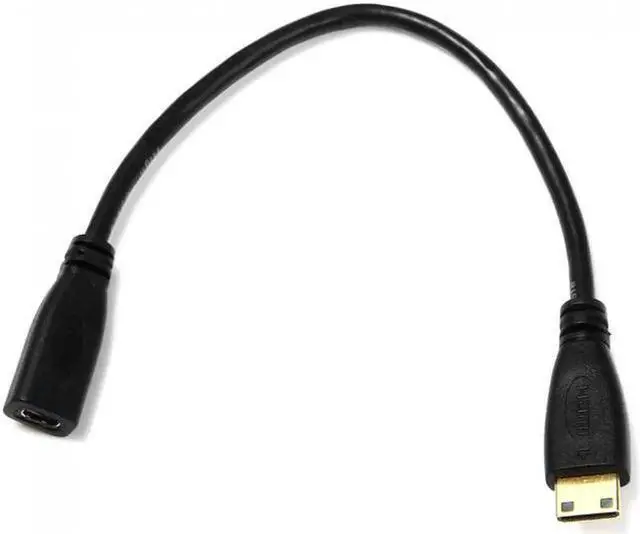 Alt view image 5 of 7 - HD-077 Type D Micro HDMI v1.4 Socket Female to Type C Mini HDMI Male Convertor Adapter Cable 20cm