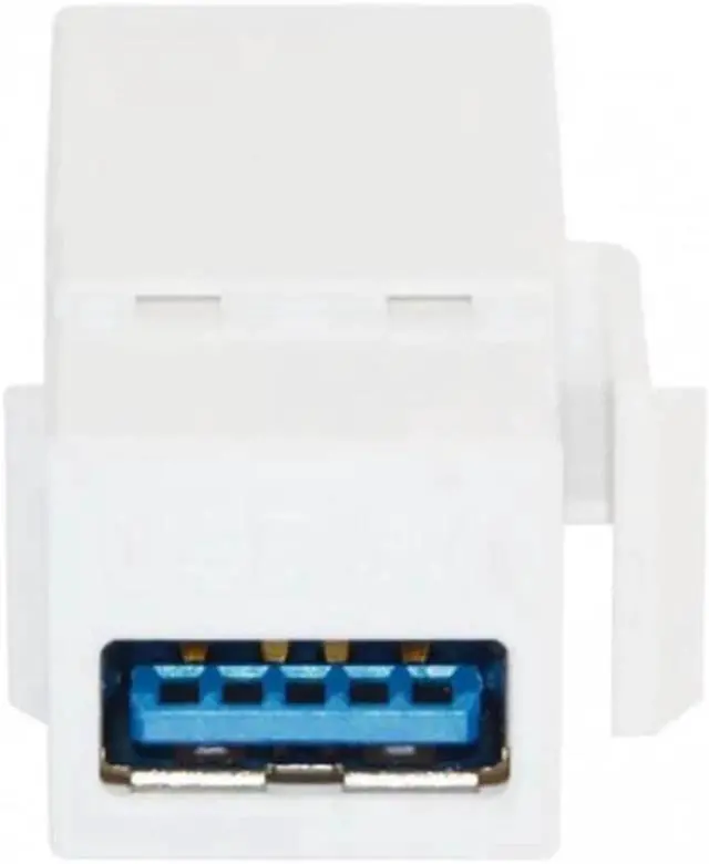 Alt view image 4 of 5 - U3-059-WH USB 3.0 A Female to A Female Extension Keystone Jack Coupler Adapter for Wall Plate Panel USB Cable