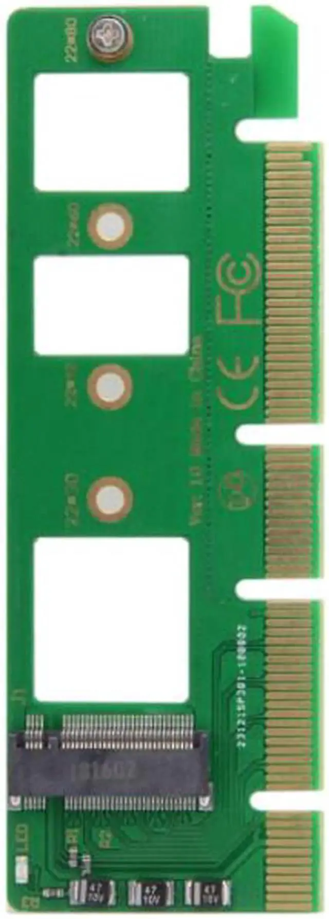 Alt view image 2 of 7 - NGFF M-key NVME AHCI SSD to PCI-E 3.0 16x x4 Adapter for XP941 SM951 PM951 A110 m6e 960 EVO SSD SA-001